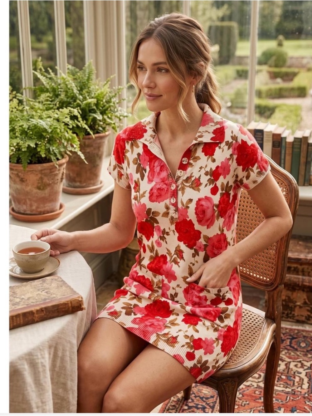 Show Me Your Mumu Dexter Floral Sweater Mini Dress